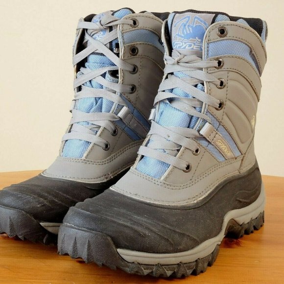 Spyder Squaw Winter Snow Boots Ladies/teen Hiking Size US 8 Black/gray/blue - Picture 3 of 12